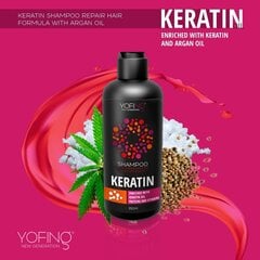 Keratiin argaaniaõliga šampoon, Yofing, Iisrael, 350 ml цена и информация | Шампуни | kaup24.ee