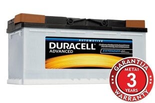 DURACELL Advanced 100Ah 800A 12V аккумулятор цена и информация | Аккумуляторы | kaup24.ee