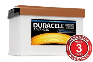 DURACELL Advanced 77Ah 700A 12V аккумулятор цена и информация | Аккумуляторы | kaup24.ee