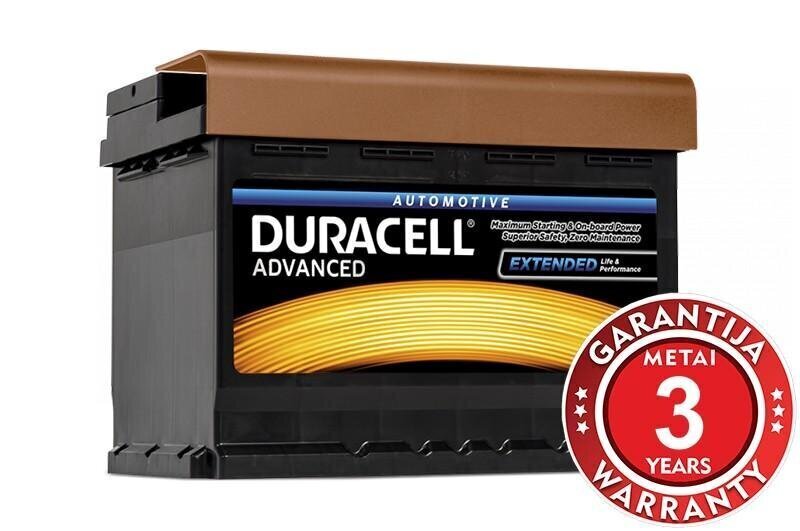 DURACELL Advanced 72Ah 680A 12V aku hind ja info | Akud | kaup24.ee