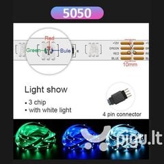 Nutikas RGB 5050 bluetooth funktsiooniga LED-riba, 10 m цена и информация | Светодиодные ленты | kaup24.ee