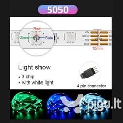Nutikas RGB 5050 bluetooth funktsiooniga LED-riba, 15 m hind ja info | LED ribad | kaup24.ee