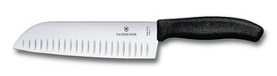 Поварской нож Santoku Victorinox, 17 см, пластиковая ручка цена и информация | Подставка для ножей Tescoma Woody, 21 см | kaup24.ee