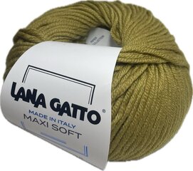 Пряжа Lana Gatto MAXI SOFT 08564,  50г/90м, горчичный цена и информация | Принадлежности для вязания | kaup24.ee