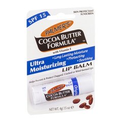 Увлажняющий бальзам для губ с маслом какао с SPF15 Palmers Cocoa butter formula, 4 г цена и информация | Помады, бальзамы, блеск для губ | kaup24.ee