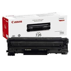 Картридж Canon CRG-726, черный цена и информация | Картриджи для струйных принтеров | kaup24.ee