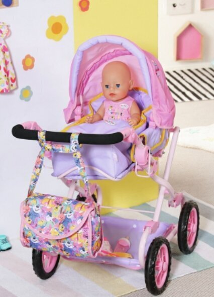 Nukuvanker tarvikukotiga Baby Born Pink Loll hind ja info | Tüdrukute mänguasjad | kaup24.ee
