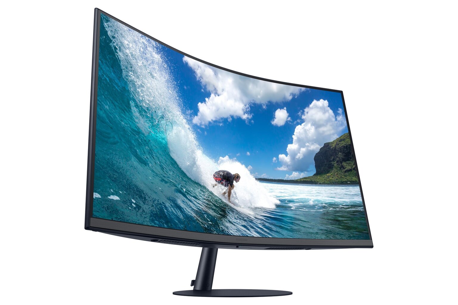 LCD Monitor|SAMSUNG|C32T550FDR|32"|Curved|Panel VA|1920x1080|16:9|75Hz|4 ms|Speakers|Tilt|Colour Dark Blue / Grey|LC32T550FDRXEN цена и информация | Monitorid | kaup24.ee