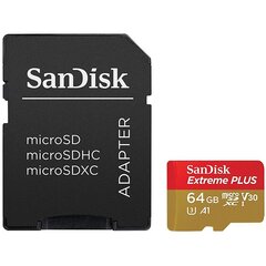 Карта памяти SANDISK, MICRO SDXC 64GB CLASS10/W/A SDSQXBZ-064G-GN6MA  цена и информация | Карты памяти | kaup24.ee