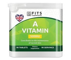 Toidulisand A-Vitamiin 1500 mcg (5000IU) 90 tabletti цена и информация | Другие добавки и препараты | kaup24.ee