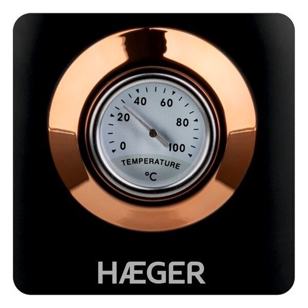 Veekeetja ja Elektriline Teekann Haeger Art Deco Black 2200 W (1,7 L) цена и информация | Veekeetjad | kaup24.ee