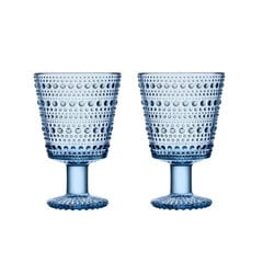 Бокал на ножке Iittala Kastehelmi 26 cl, 2 шт. aqua цена и информация | Стаканы, фужеры, кувшины | kaup24.ee