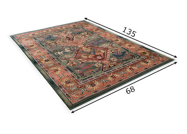 Vaip Gabiro, roheline, 68 x 135 cm hind ja info | Vaibad | kaup24.ee