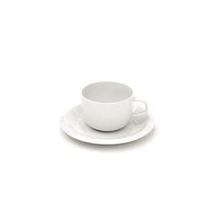 Iittala Raami kohvitass 0,27L ja alustass 16cm valge цена и информация | Стаканы, фужеры, кувшины | kaup24.ee