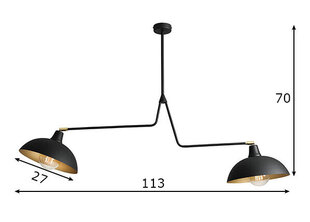 Laelamp Espace, must hind ja info | Laelambid | kaup24.ee