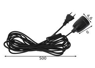 Kaabel Cord, E27 must hind ja info | Laelambid | kaup24.ee