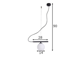 Laelamp Beryl, must/valge hind ja info | Rippvalgustid | kaup24.ee