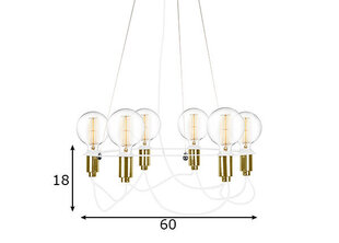 Laelamp Cables, valge цена и информация | Люстры | kaup24.ee