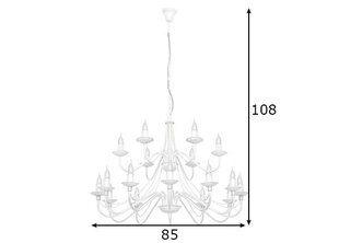 Laelamp Roza, valge hind ja info | Rippvalgustid | kaup24.ee