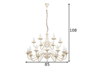 Laelamp Roza, kreemjas hind ja info | Rippvalgustid | kaup24.ee