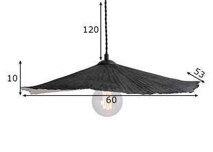 Потолочный светильник Tropez, черный цена и информация | Потолочный светильник, 38 x 38 x 24 см | kaup24.ee