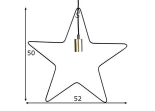 Потолочный светильник Ramsvik в форме звезды, черный, 1x 40 Вт цена и информация | Рождественские украшения | kaup24.ee
