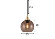 Laelamp Bowl mini, pruun hind ja info | Rippvalgustid | kaup24.ee