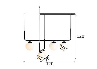 Laelamp Artemida, must hind ja info | Rippvalgustid | kaup24.ee