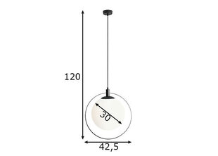 Laelamp Aura, must/valge hind ja info | Rippvalgustid | kaup24.ee