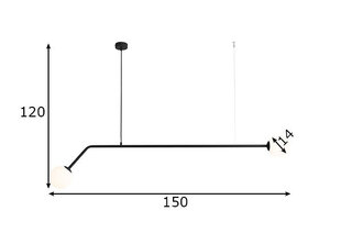 Laelamp Pure, must hind ja info | Rippvalgustid | kaup24.ee