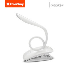 ColorWay LED Table Lamp Flexible & Clip  цена и информация | Настольные лампы | kaup24.ee