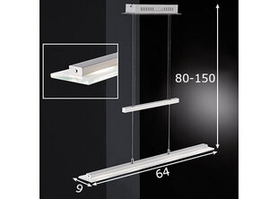 Laelamp Tenso LED, nikkel/kroomitud цена и информация | Потолочные светильники | kaup24.ee