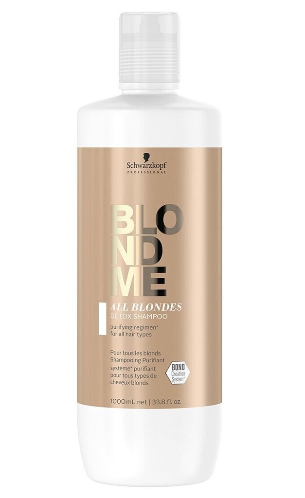 Detoksifitseeriv šampoon Schwarzkopf Professional Blond Me Detox 1000 ml цена и информация | Šampoonid | kaup24.ee