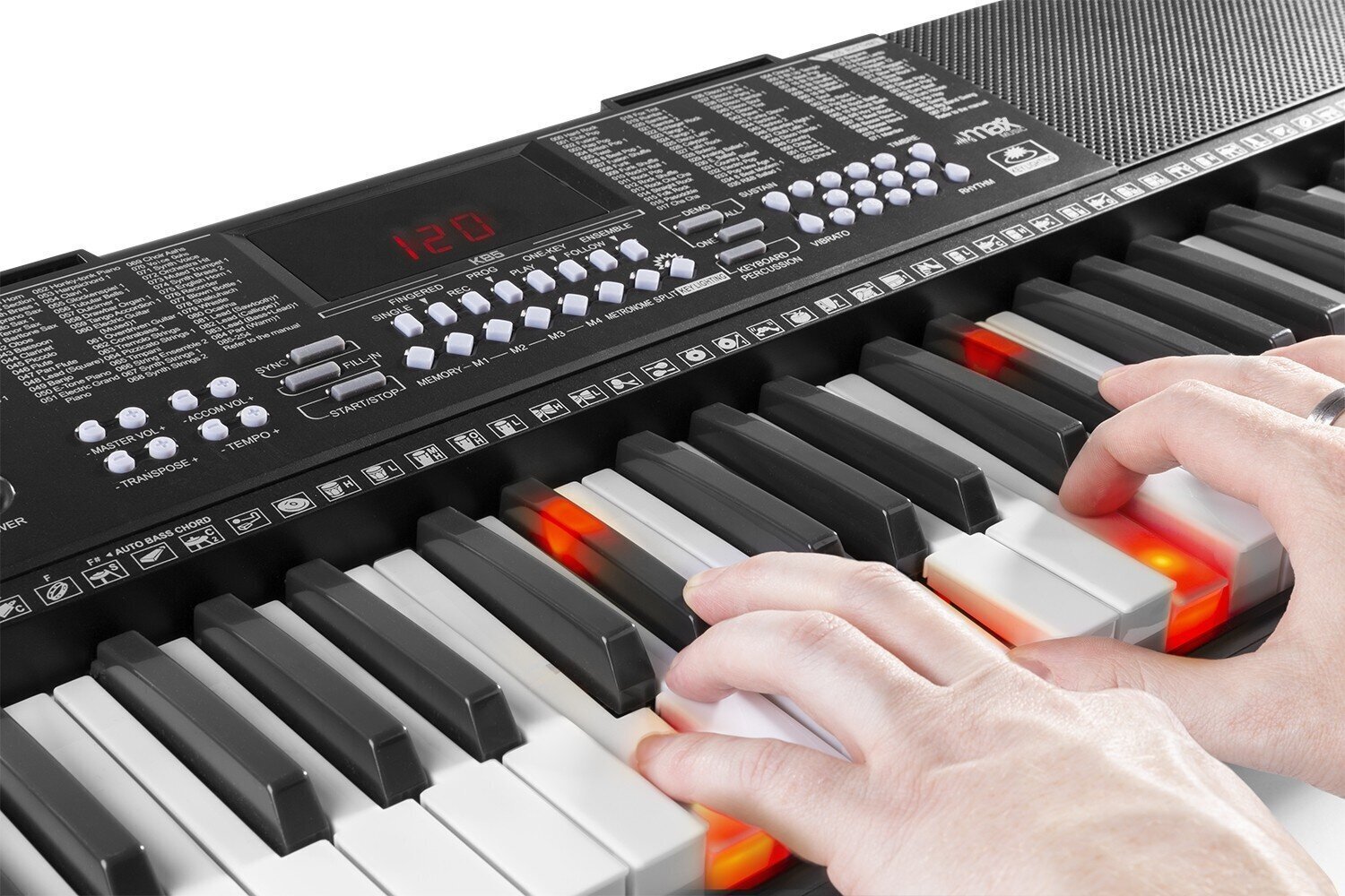 Max KB5Set elektrooniline klaviatuur Premium komplekt 61 valgustatud klahviga hind ja info | Klahvpillid | kaup24.ee
