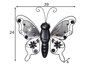 Päikesepaneeliga seinavalgusti Butterfly цена и информация | Уличное освещение | kaup24.ee