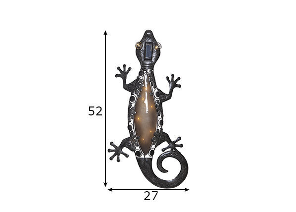 Päikesepaneeliga dekoratsioon Gecko цена и информация | Aia- ja õuevalgustid | kaup24.ee