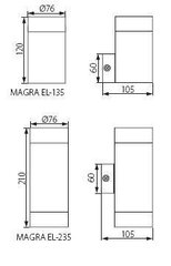 Seinavalgusti Kanlux MAGRA EL-235 2xmax35W JDR GU10 IP44 hind ja info | Aia- ja õuevalgustid | kaup24.ee