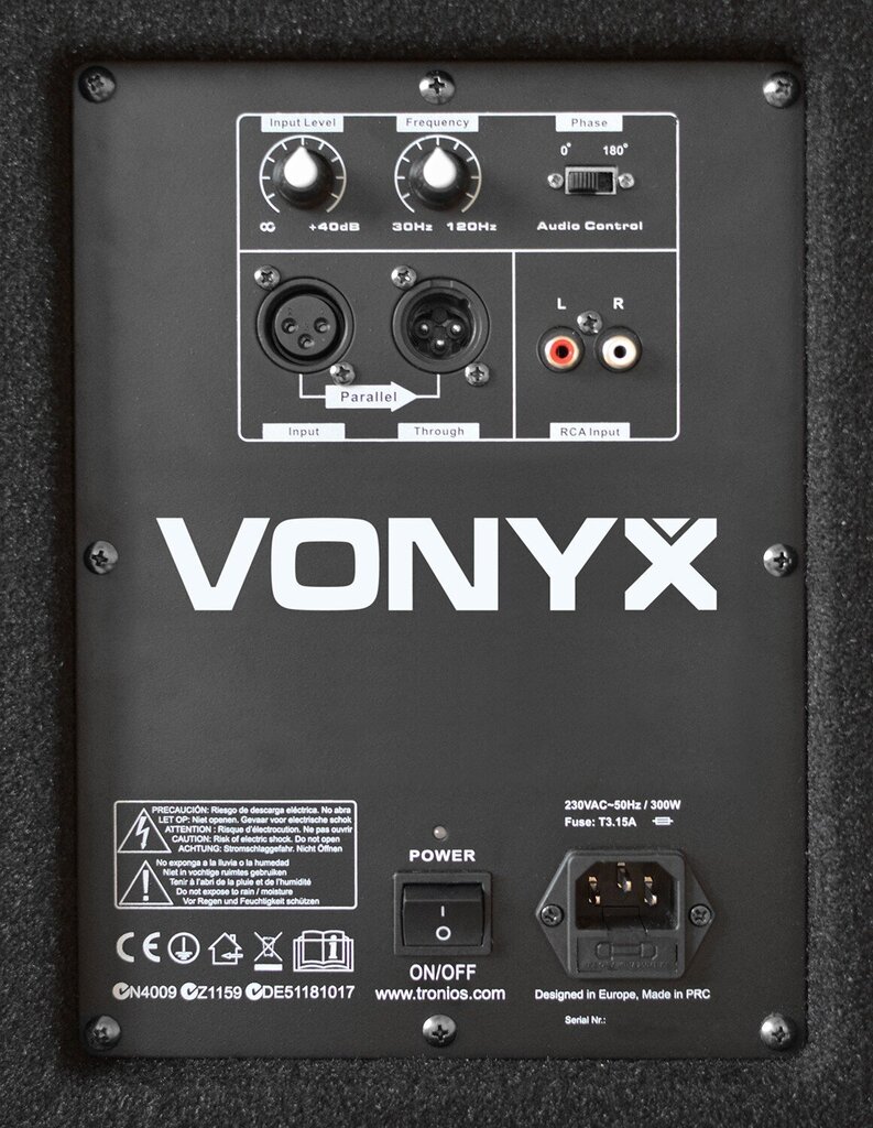 Vonyx Aktiivne subwoofer SWA15 PA 15 " /600W hind ja info | Kõlarid | kaup24.ee