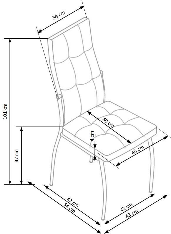 Tool K209, hall, 4tk цена и информация | Söögilaua toolid, köögitoolid | kaup24.ee