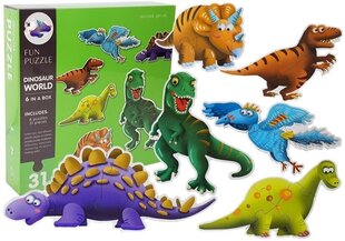 Pusle LeanToys "Dinosauruste maailm", 31-osaline цена и информация | Пазлы | kaup24.ee