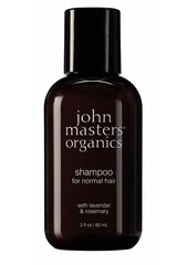 Шампунь для ежедневного использования для нормальных волос John Masters Organics Lavender Rosemary Shampoo For Normal Hair, 60 мл цена и информация | Шампуни | kaup24.ee