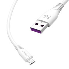 Dudao USB / mikro -USB kiirlaadimisandmete kaabel 5A 1m, L2M, valge цена и информация | Кабели для телефонов | kaup24.ee