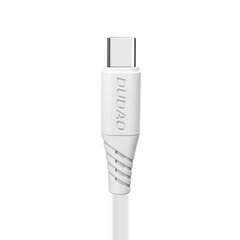 Dudao USB / USB C tüüpi kiirlaadimisandmete kaabel 5A 1m, L2T, valge hind ja info | Mobiiltelefonide kaablid | kaup24.ee