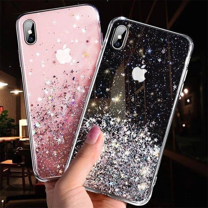 Telefoniümbris Star Glitter Shining sobib Xiaomi Mi 10T Lite, must hind ja info | Telefoni kaaned, ümbrised | kaup24.ee