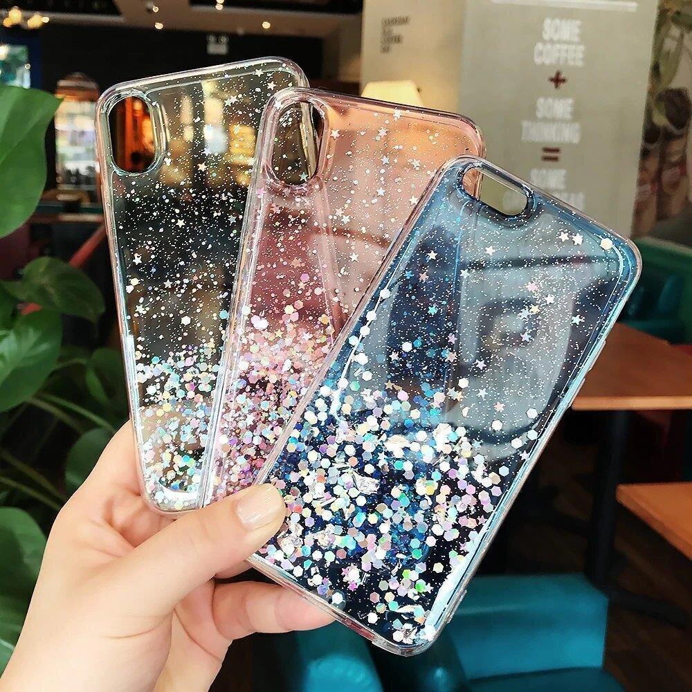 Telefoniümbris Star Glitter Shining sobib Xiaomi Mi 10T Lite, must hind ja info | Telefoni kaaned, ümbrised | kaup24.ee