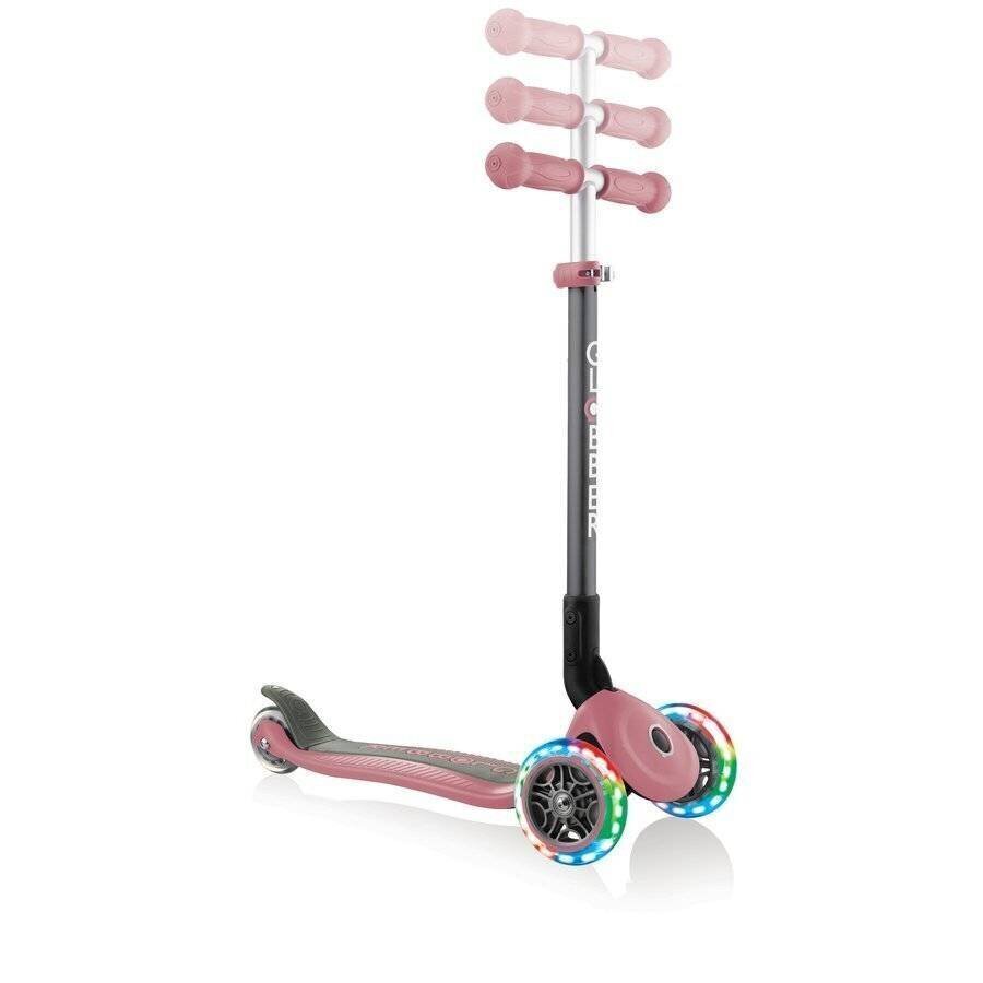 Laste tõukeratas Globber Primo Foldable Lights Pastel pink hind ja info | Tõukerattad | kaup24.ee