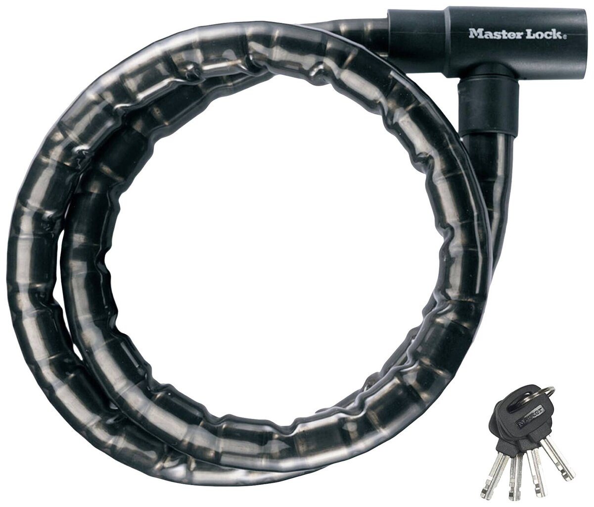 Jalgrattalukk Master Lock 22x1200 mm, must hind ja info | Rattalukud | kaup24.ee