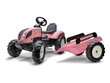Pedaalidega laste roosa traktor koos haagisega Falk Country Star цена и информация | Poiste mänguasjad | kaup24.ee