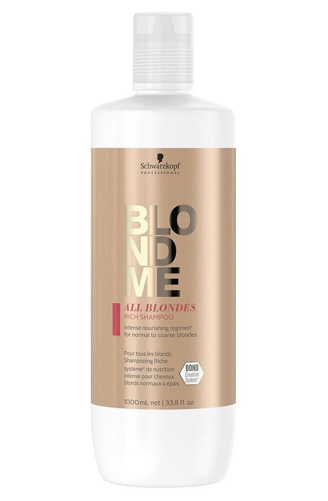 Toitev šampoon Schwarzkopf Professional Blond Me All Blondes Rich 1000 ml цена и информация | Šampoonid | kaup24.ee