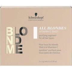 Быстродействующее средство для волос Schwarzkopf Professional Blond Me Detox Shot 5x5 г цена и информация | Маски, масла, сыворотки | kaup24.ee